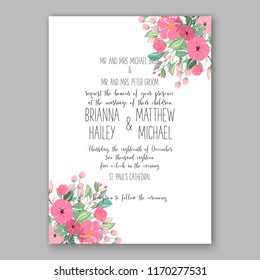 Wedding invitation abstract floral background peony anemone ranunculus rose poppy chrysanthemum