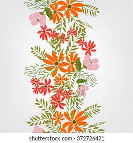 Wedding invitation with abstract floral background