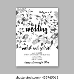 Wedding Invitation with abstract floral background