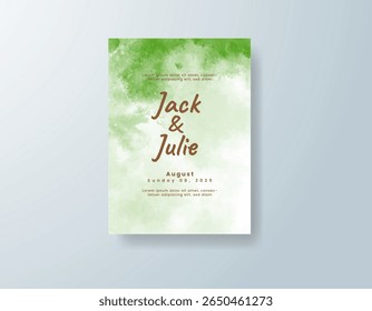 invitation au Mariage avec éclaboussures abstraites à l'aquarelle