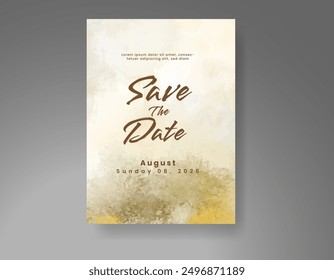 Invitación de Boda con fondo de acuarela salpicado Abstractas