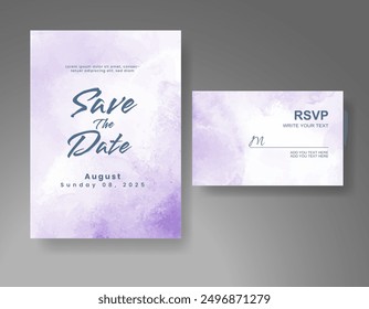 Hochzeitseinladung mit abstraktem spritzigem Aquarellhintergrund