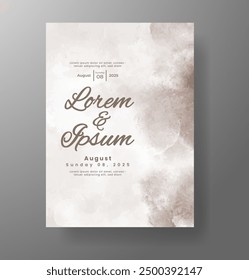 Hochzeitseinladung mit abstraktem spritzigem Aquarellhintergrund