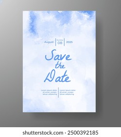 Invitación de Boda con fondo de acuarela salpicado Abstractas