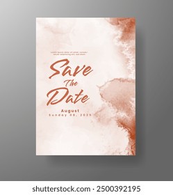 Invitación de Boda con fondo de acuarela salpicado Abstractas