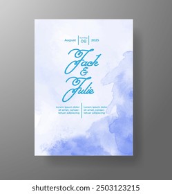 Invitación de Boda con fondo de acuarela salpicado Abstractas