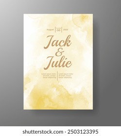 Hochzeitseinladung mit abstraktem spritzigem Aquarellhintergrund