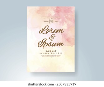 Invitación de Boda con fondo de acuarela salpicado Abstractas