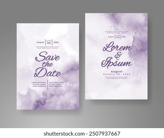 Invitación de Boda con fondo de acuarela salpicado Abstractas