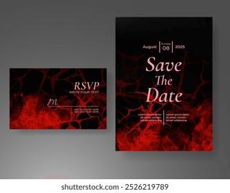 Invitación de Boda con fondo de acuarela salpicado Abstractas