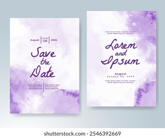Invitación de Boda con fondo de acuarela salpicado Abstractas