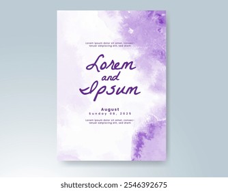 Invitación de Boda con fondo de acuarela salpicado Abstractas