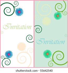 wedding invitation, abstract vector art illustration