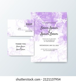 Wedding invitation with abstract watercolor background