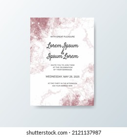 Wedding invitation with abstract watercolor background