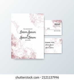 Wedding invitation with abstract watercolor background