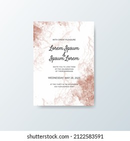 Wedding invitation with abstract watercolor background