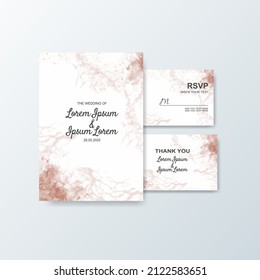 Wedding invitation with abstract watercolor background
