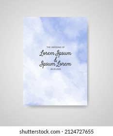 Wedding invitation with abstract watercolor background