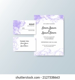 Wedding invitation with abstract watercolor background