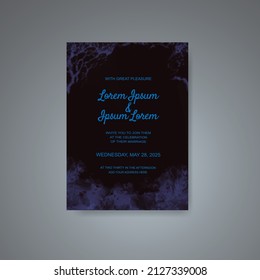 Wedding invitation with abstract watercolor background