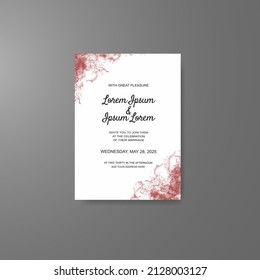 Wedding invitation with abstract watercolor background