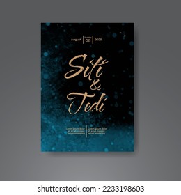 Wedding invitation with abstract watercolor background