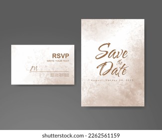 Wedding invitation with abstract watercolor background