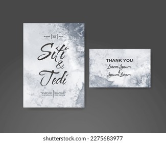 Wedding invitation with abstract watercolor background