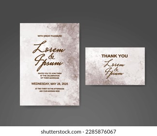 Wedding invitation with abstract watercolor background