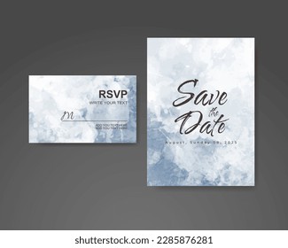 Wedding invitation with abstract watercolor background