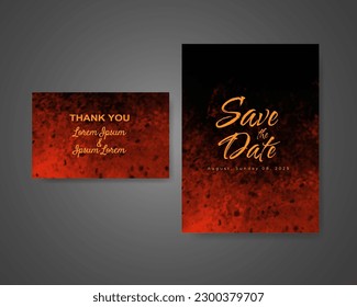 Wedding invitation with abstract watercolor background