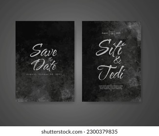 Wedding invitation with abstract watercolor background
