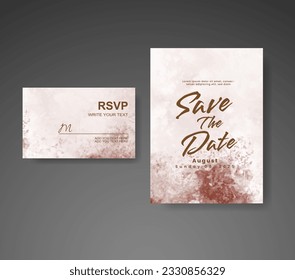 Wedding invitation with abstract watercolor background