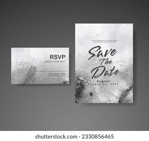 Invitación de matrimonio con fondo de acuarela abstracto