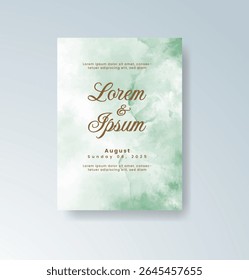 Convite de casamento com fundo de aquarela abstrato