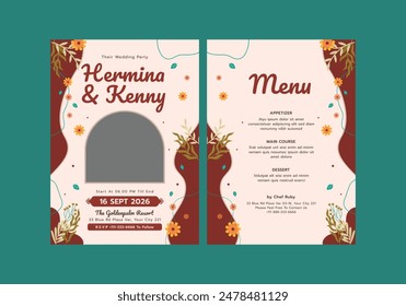 Wedding Invitation Art Deco Template