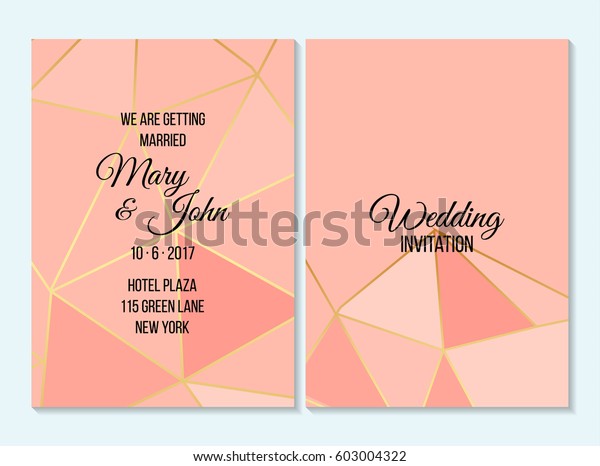 Wedding Invitation Baby Shower Menu Flyer Stock Vector Royalty Free 603004322