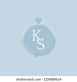 Wedding invitation badge design vector