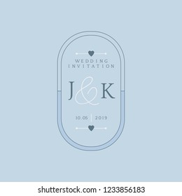 Wedding invitation badge design vector