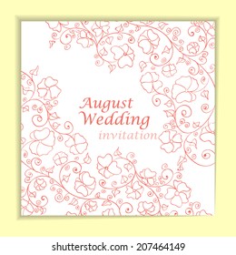 Wedding invitation banner in spring floral style