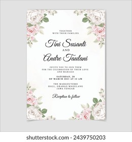 Wedding Invitation with Beautiful Luxury Floral. Illustrator and designer. Wedding Invites, save the date, Birthday Invites, Video Invites, E-Cards.