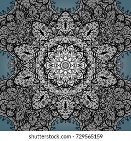 For wedding invitation, book cover or flyer. Background with colored ornament mandala, based on ancient greek and islamic ornaments.