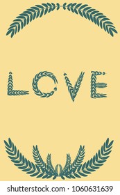 Wedding invitation card.