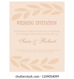 Wedding invitation card