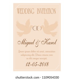 Wedding invitation card