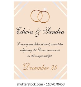 Wedding invitation card