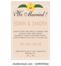 Wedding invitation card
