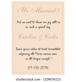 Wedding invitation card