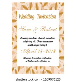 Wedding invitation card